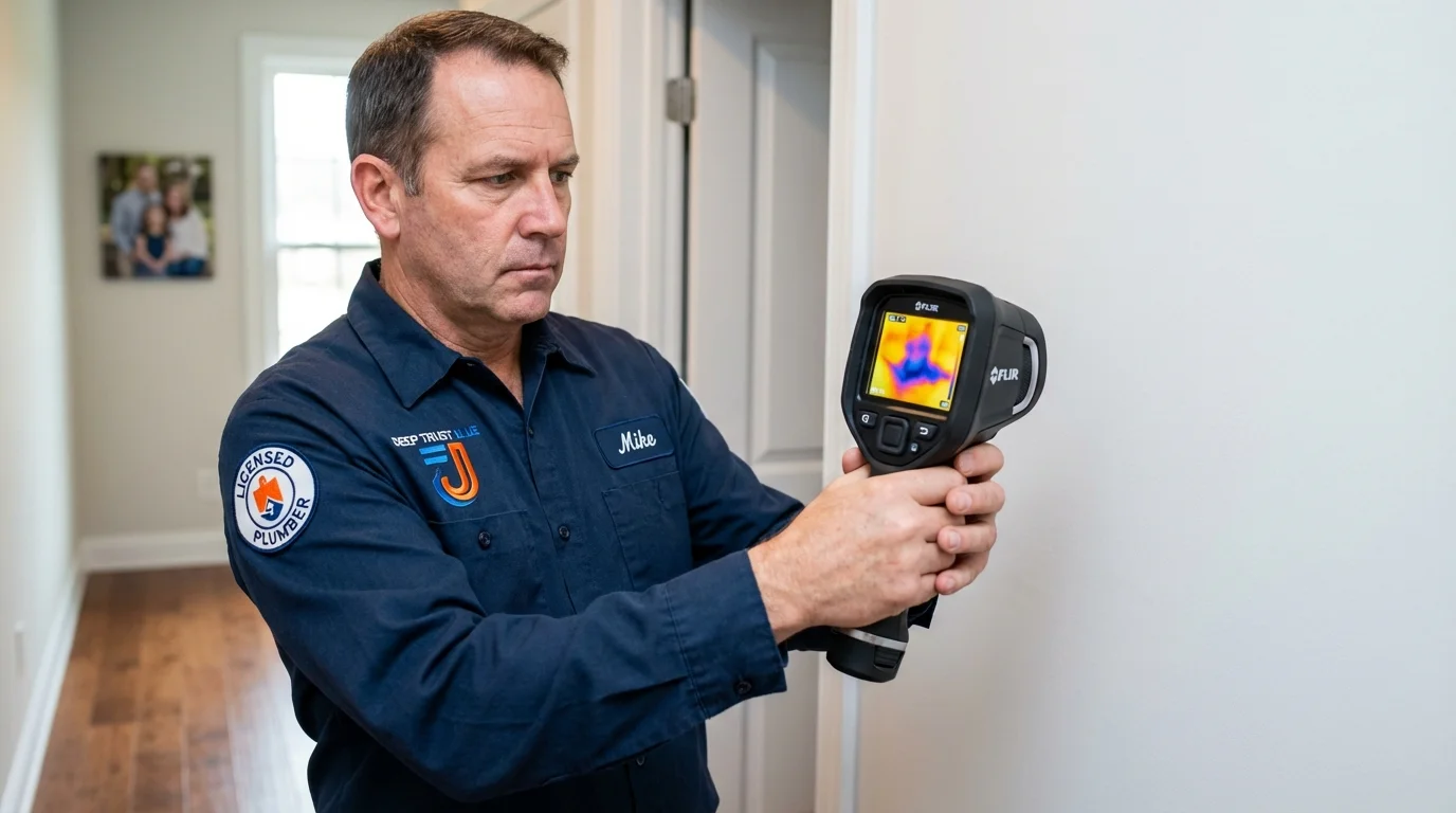 Thermal imaging leak detection by Johns Plumbing LLC in Monroe